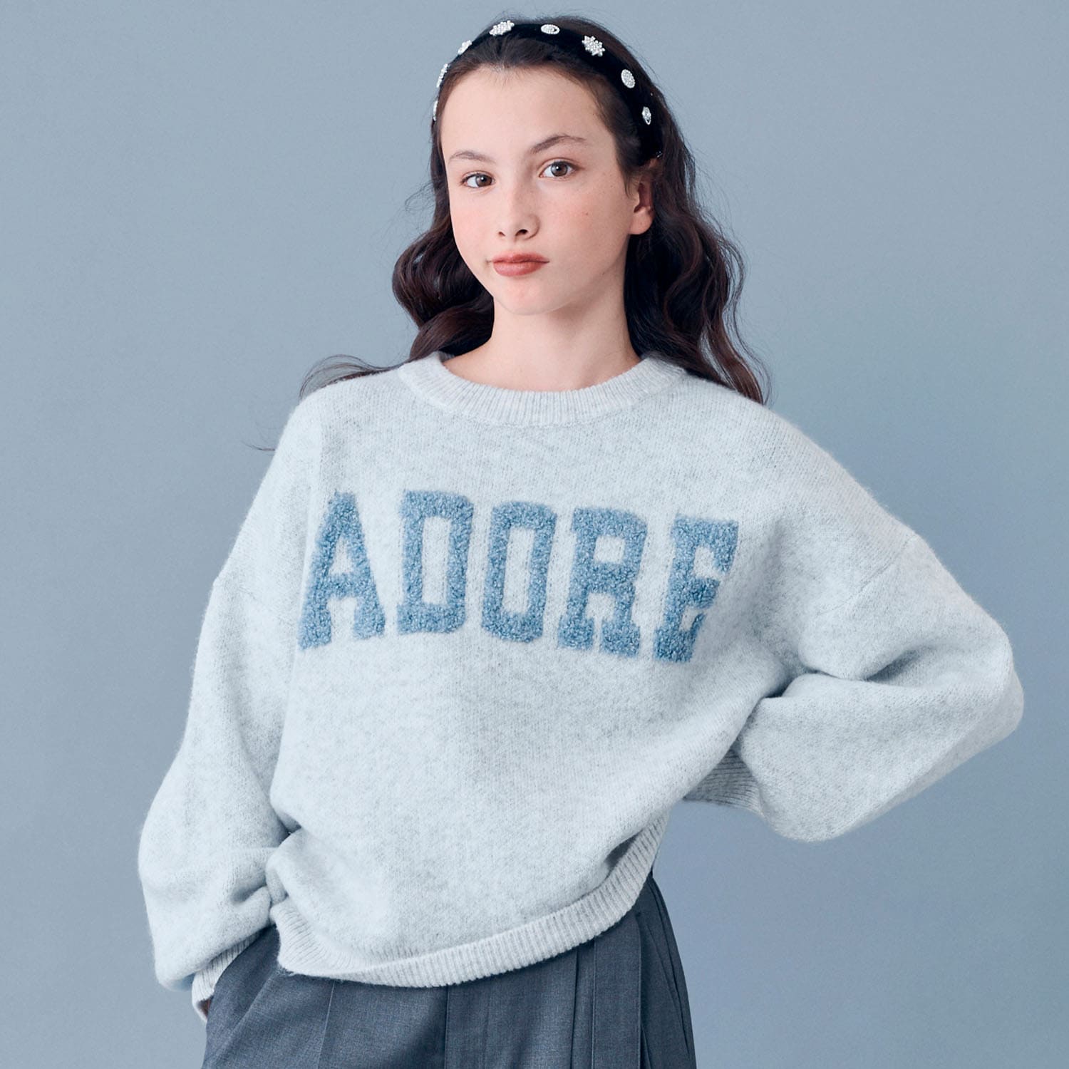 【AMI】立体ジャカードプルオーバー