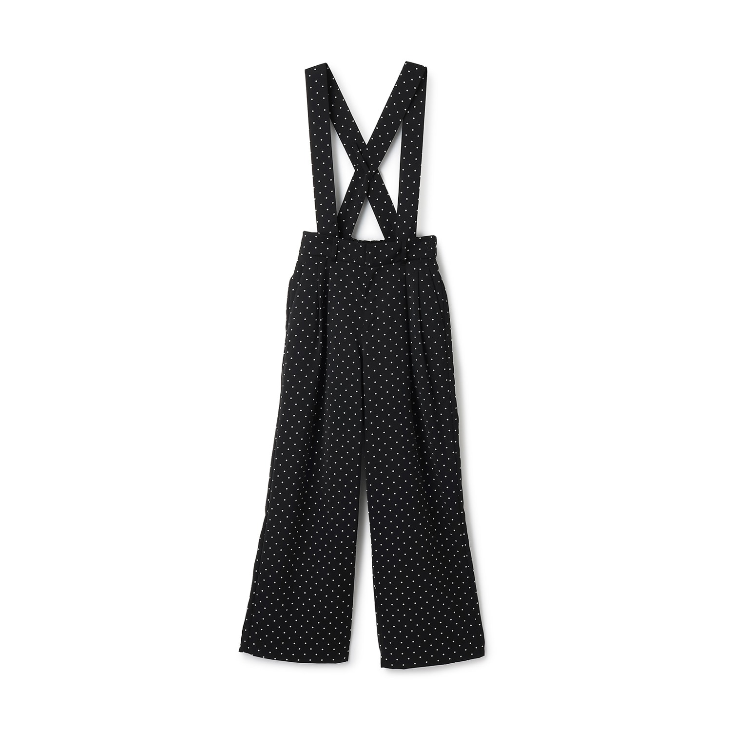 【AMI】サスペンダーつきドットパンツ