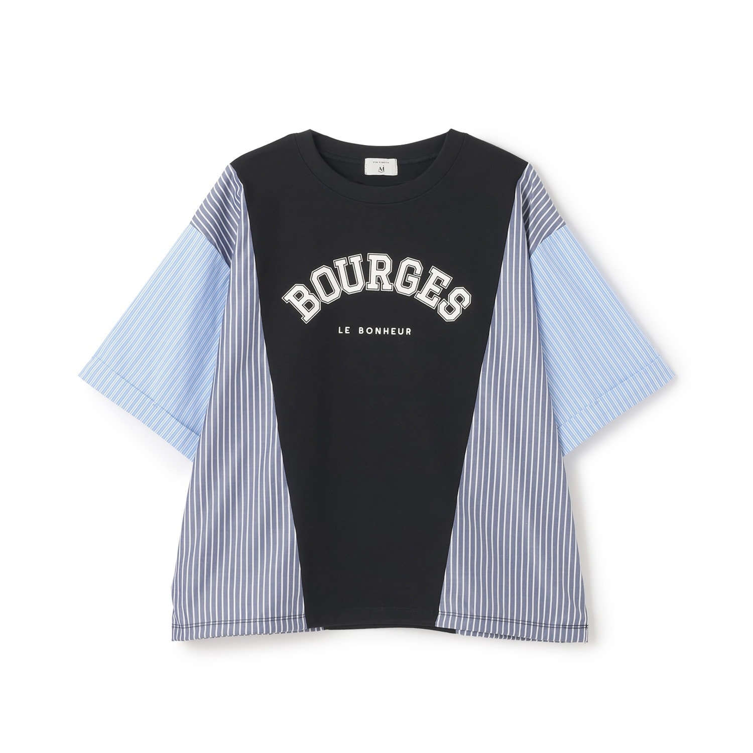 【AMI】異素材切替ロゴTシャツ