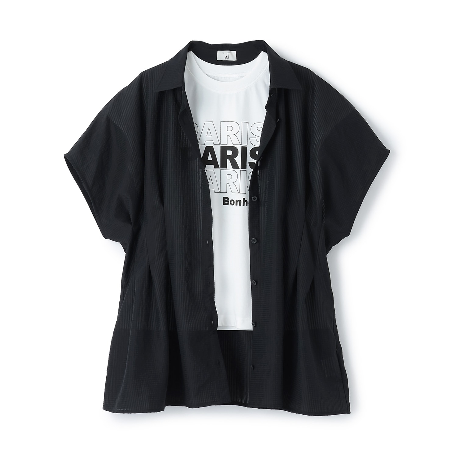 【AMI】タックシャツ×【接触冷感】インナーTシャツセット