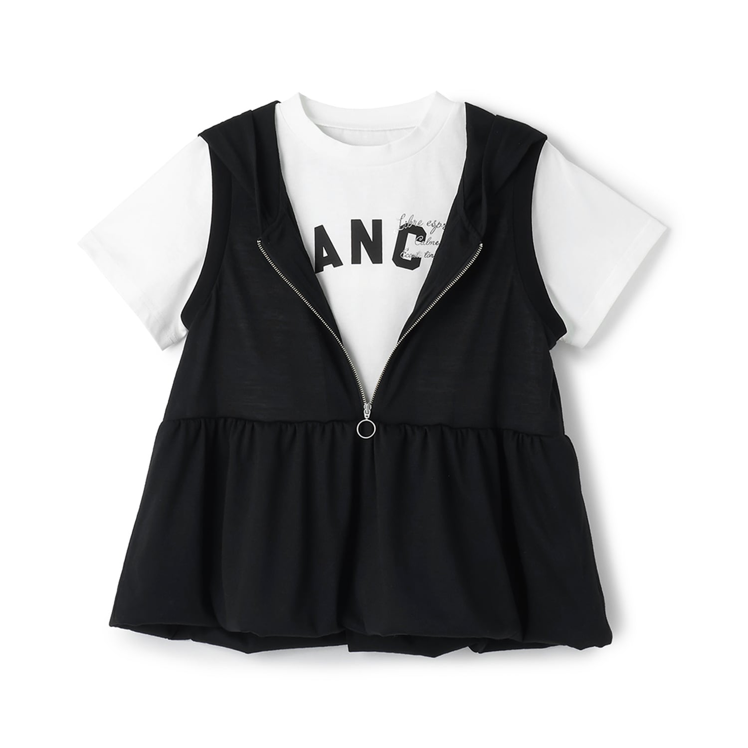 【AMI】【接触冷感】バルーンパーカ×Tシャツセット