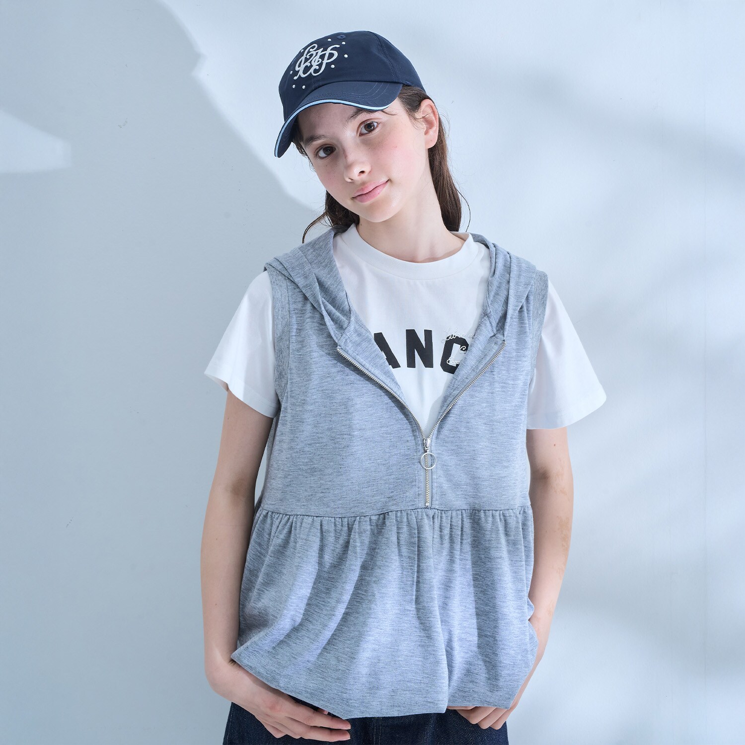 【AMI】【接触冷感】バルーンパーカ×Tシャツセット