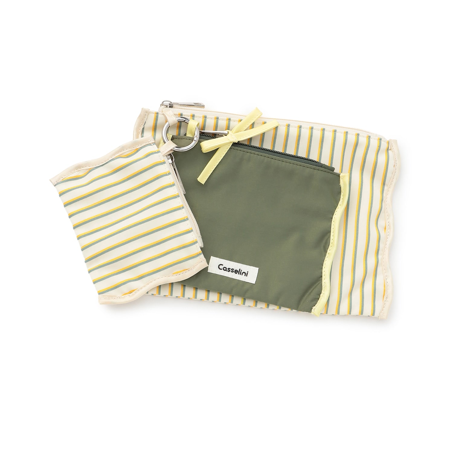 【キャセリーニ】ストライプポーチセット