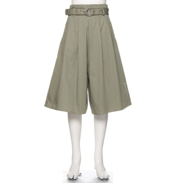 【トドラーサイズ向け】リングベルトつきフレアガウチョパンツ