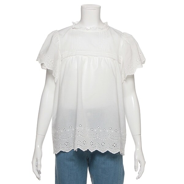 【トドラーサイズ向け】スカラップ刺しゅうブラウス