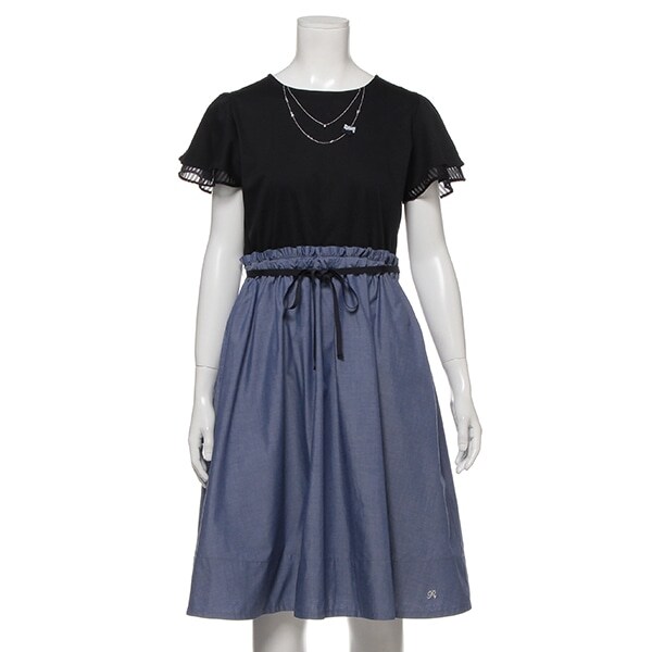 Narumiya Online ナルミヤ オンラインの公式通販サイトネックレスモチーフドッキングワンピース S 140 紺 ジュニア