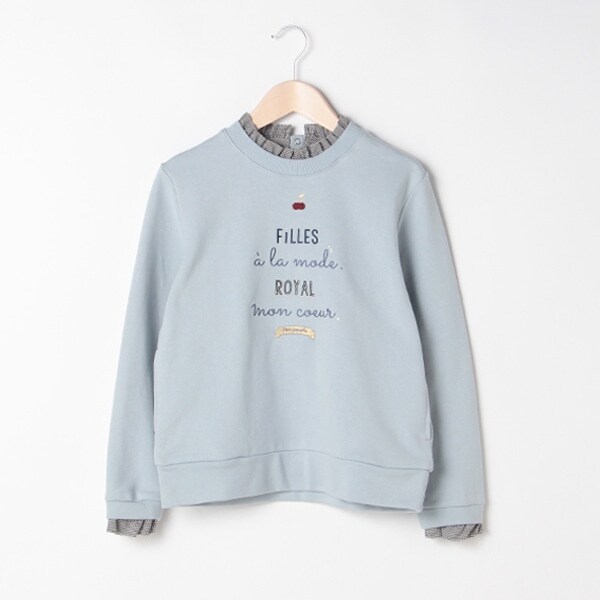 裏毛 フリル衿つきトレーナー