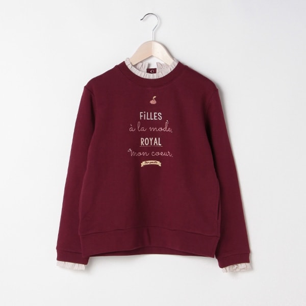 裏毛 フリル衿つきトレーナー