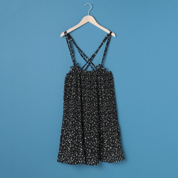 小花柄プリーツジャンパースカート