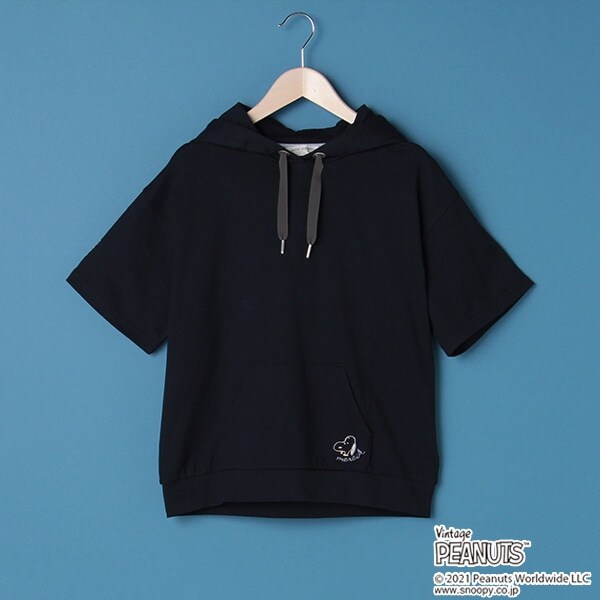 【PEANUTS】 【抗菌防臭】 半袖Tシャツパーカー