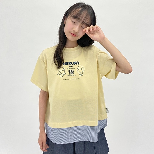 【WAKARU】【抗菌防臭】レイヤード風半袖Tシャツ