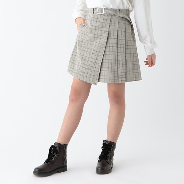 チェックプリーツキュロット