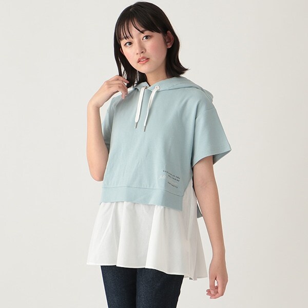 レイヤードパーカTシャツ