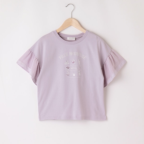 フレアスリーブモチーフTシャツ