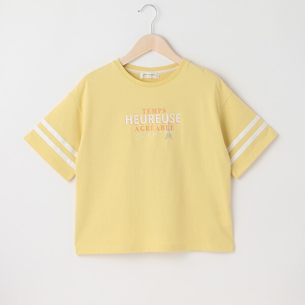 ラインスリーブTシャツ