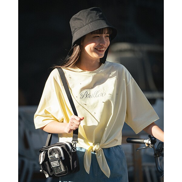 前結びロゴTシャツ(S(140) レモン イエロー): ジュニア