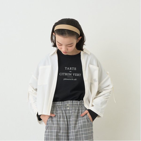 袖ギャザーシャツ＆Tシャツセット(S(140cm) グレー): ジュニア