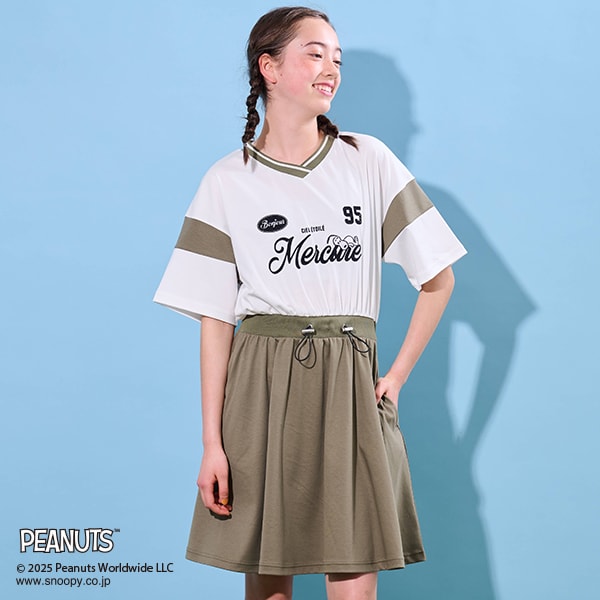 【PEANUTS】【接触冷感】ドッキングカットワンピース
