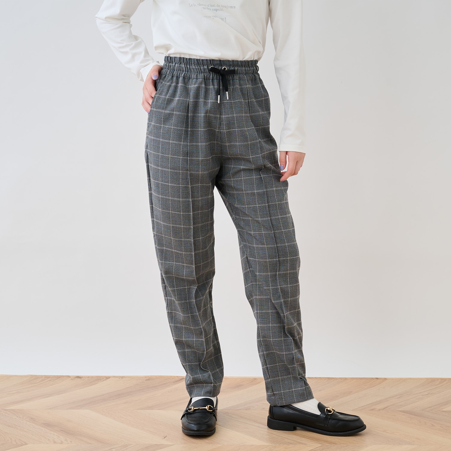 【裏起毛】イージーテーパードパンツ