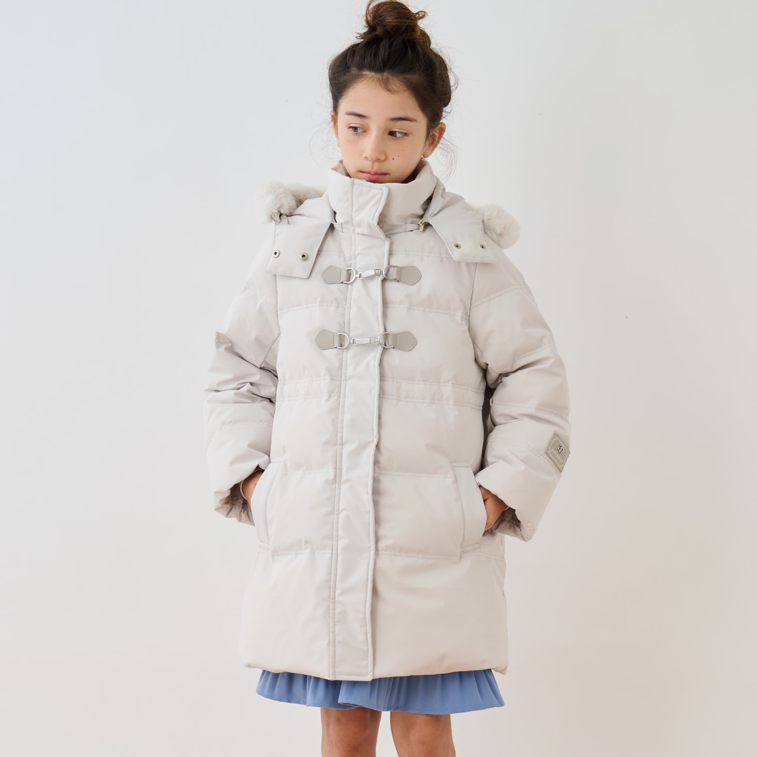【予約商品】【はっ水・家庭洗濯可】Aラインダウンコート