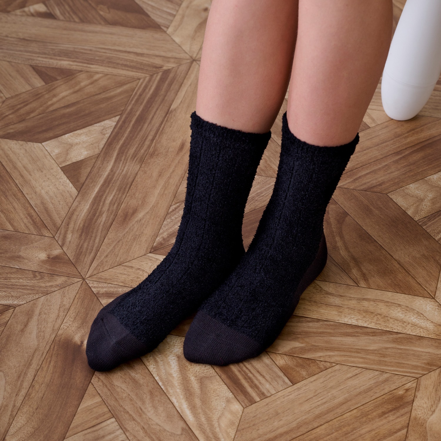 シャギーリブクルーソックス