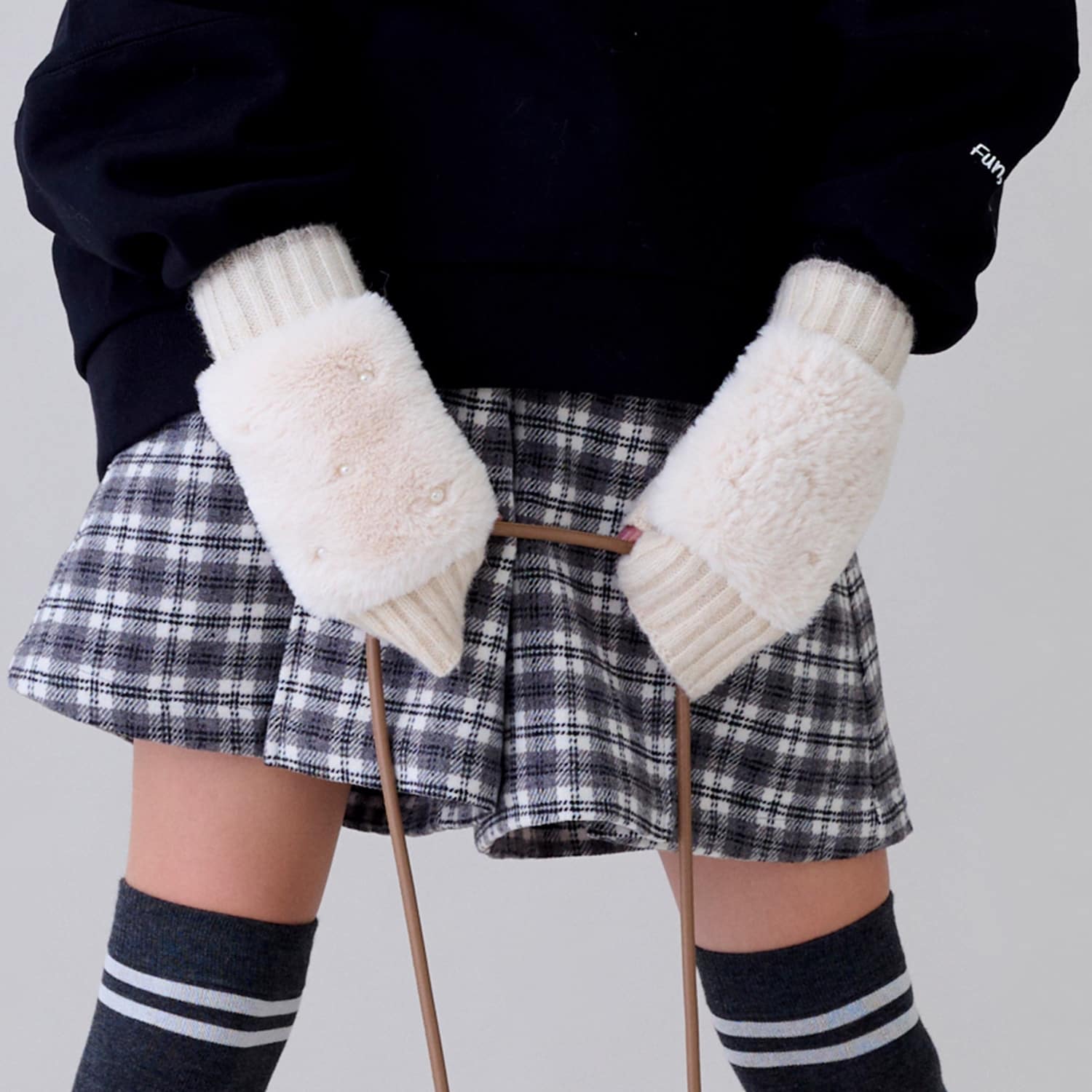 ミトンファー手袋