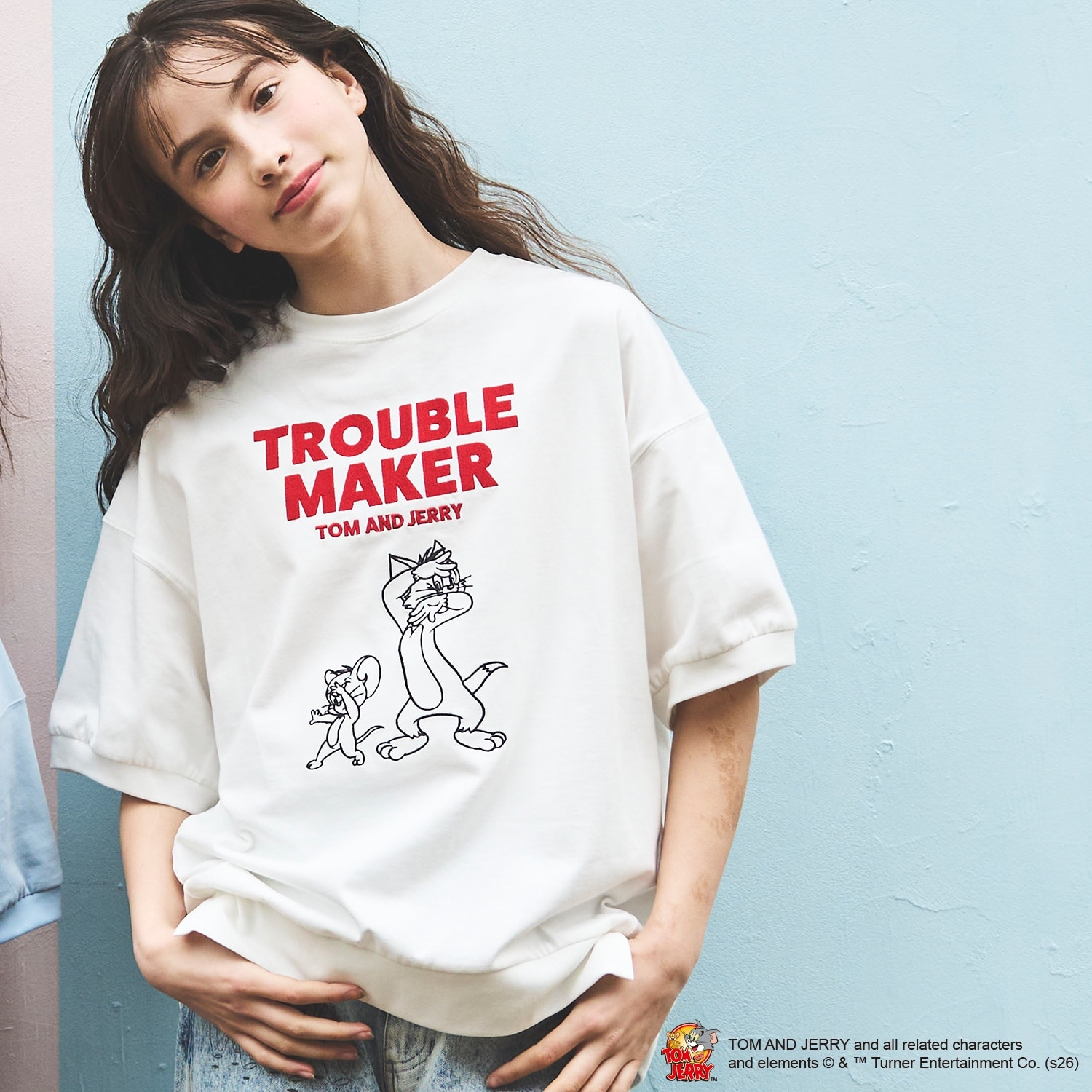 【130cmあり】【TOM AND JERRY】変形Tシャツ