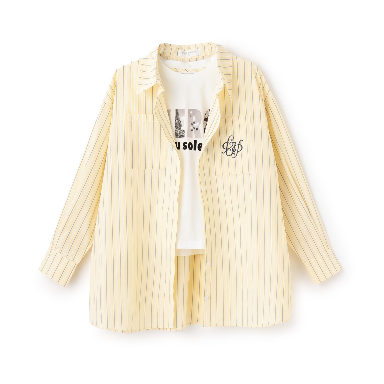 長袖シャツ×フォトロゴTシャツ