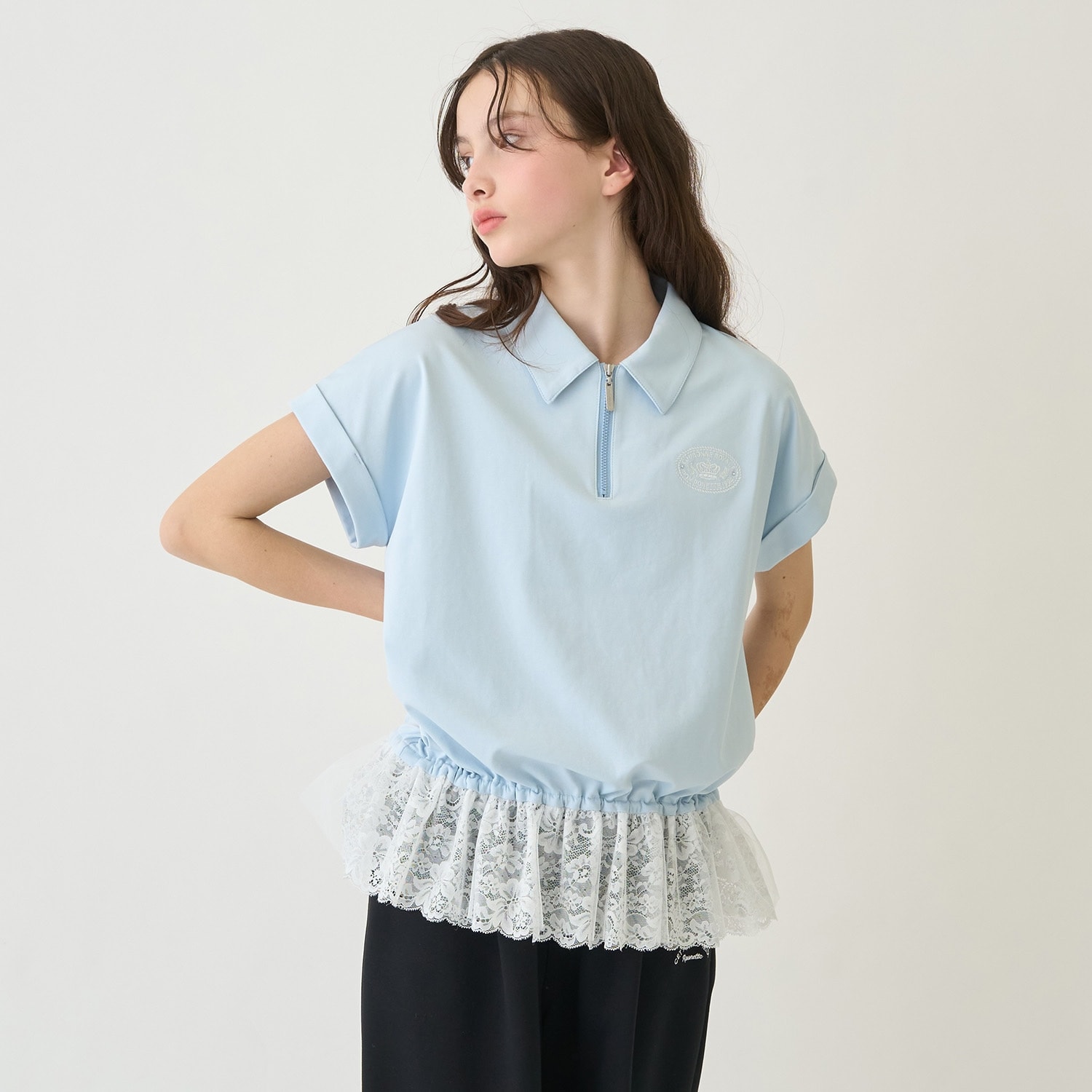 ハーフジップレーストップス