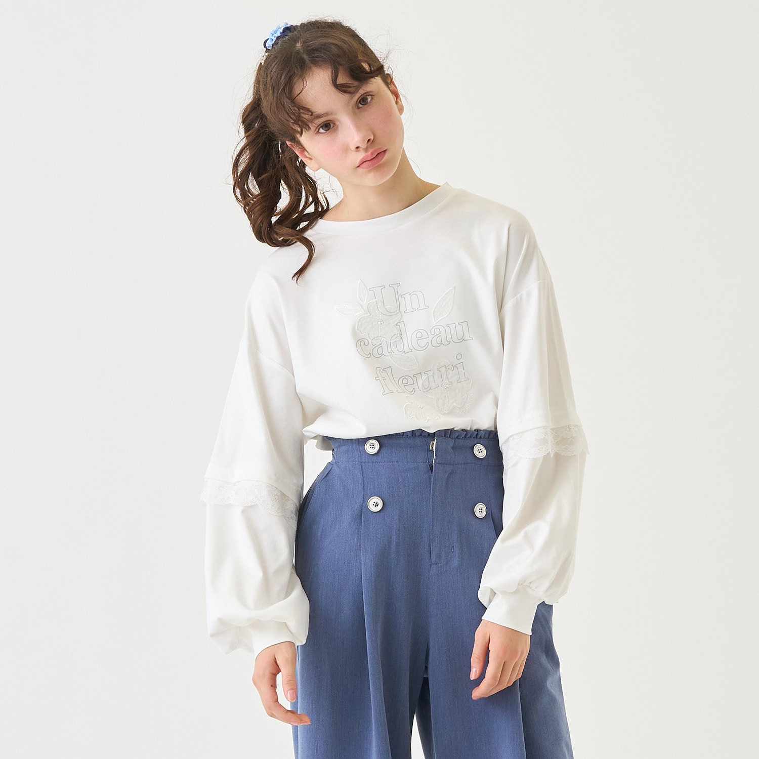 袖取り外しロゴTシャツ