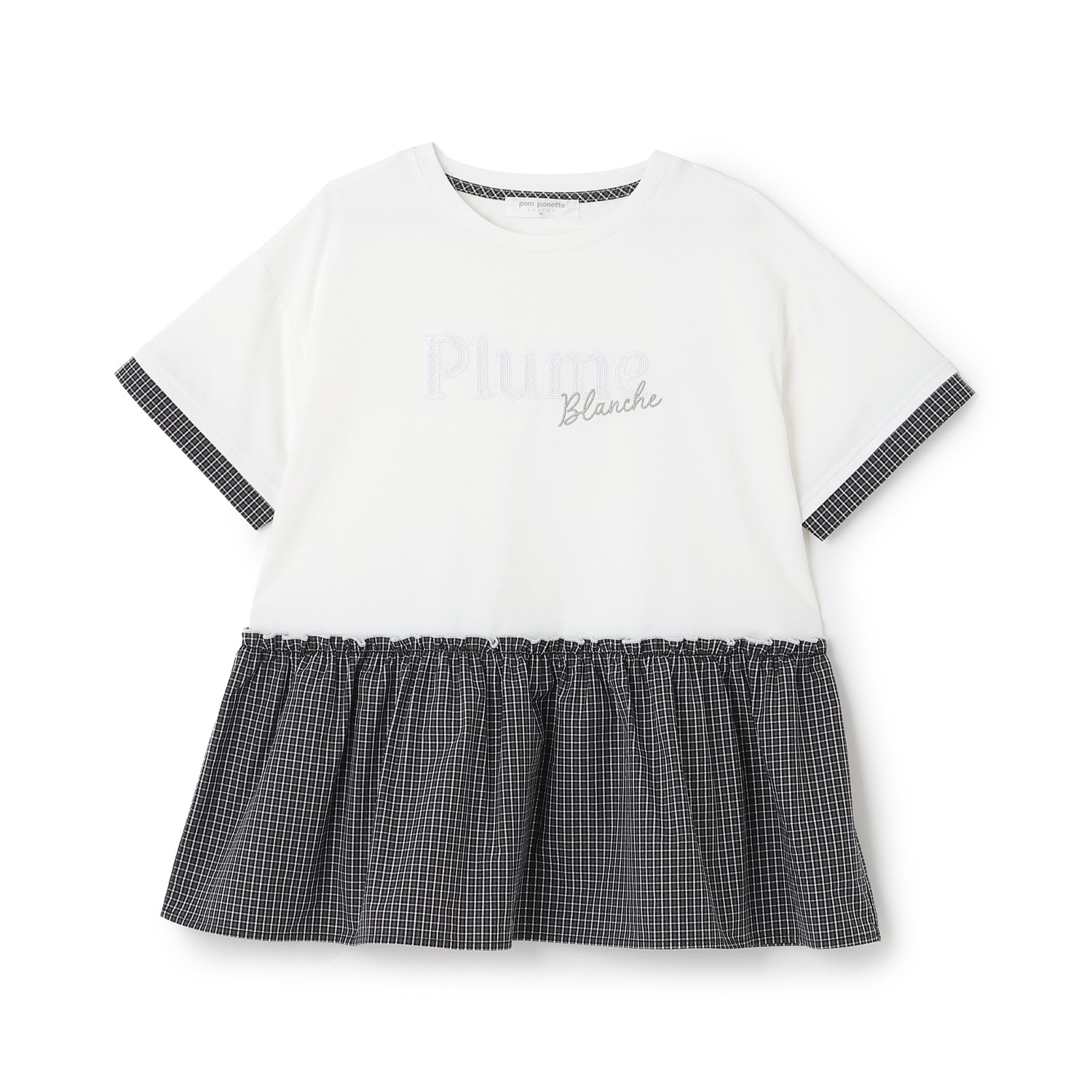 【接触冷感】ペプラムチェックプルオーバー