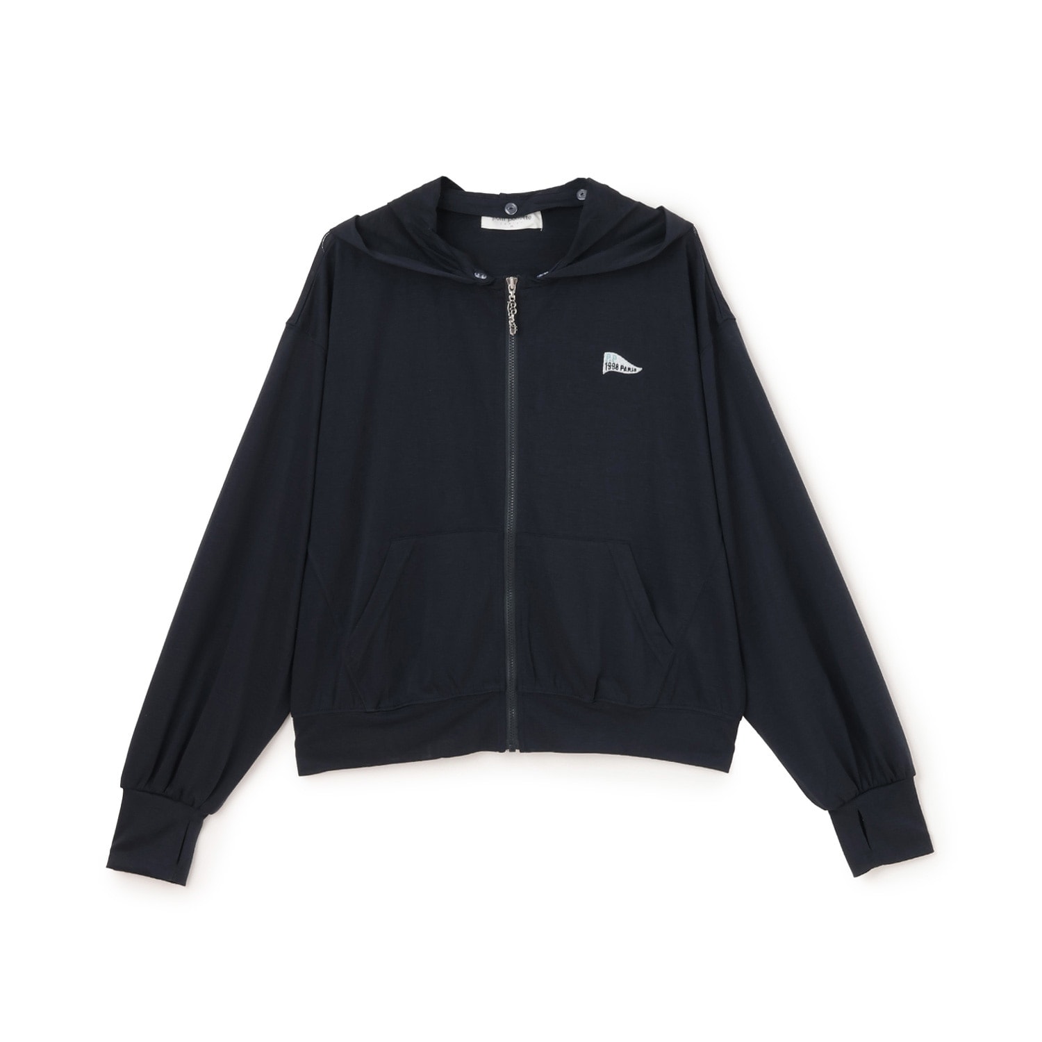 【130cmあり】【UVカット・接触冷感】カットソージップパーカ