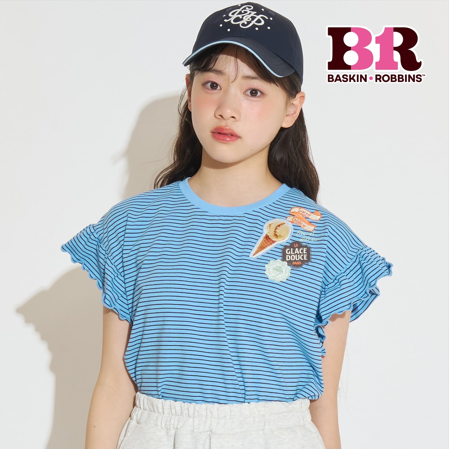【サーティワン アイスクリーム】ワッペン刺しゅうTシャツ