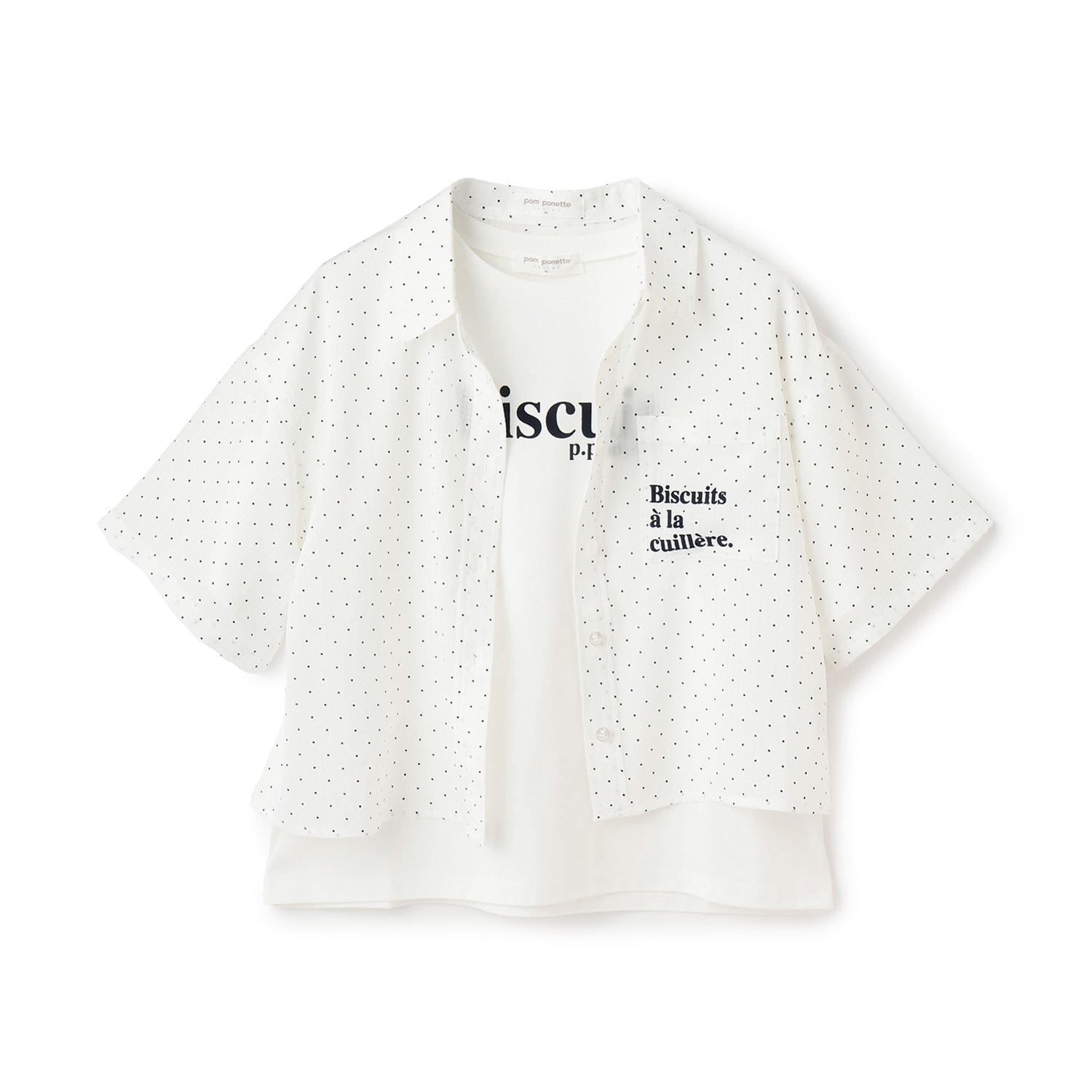 半袖シアーシャツ×Tシャツセット