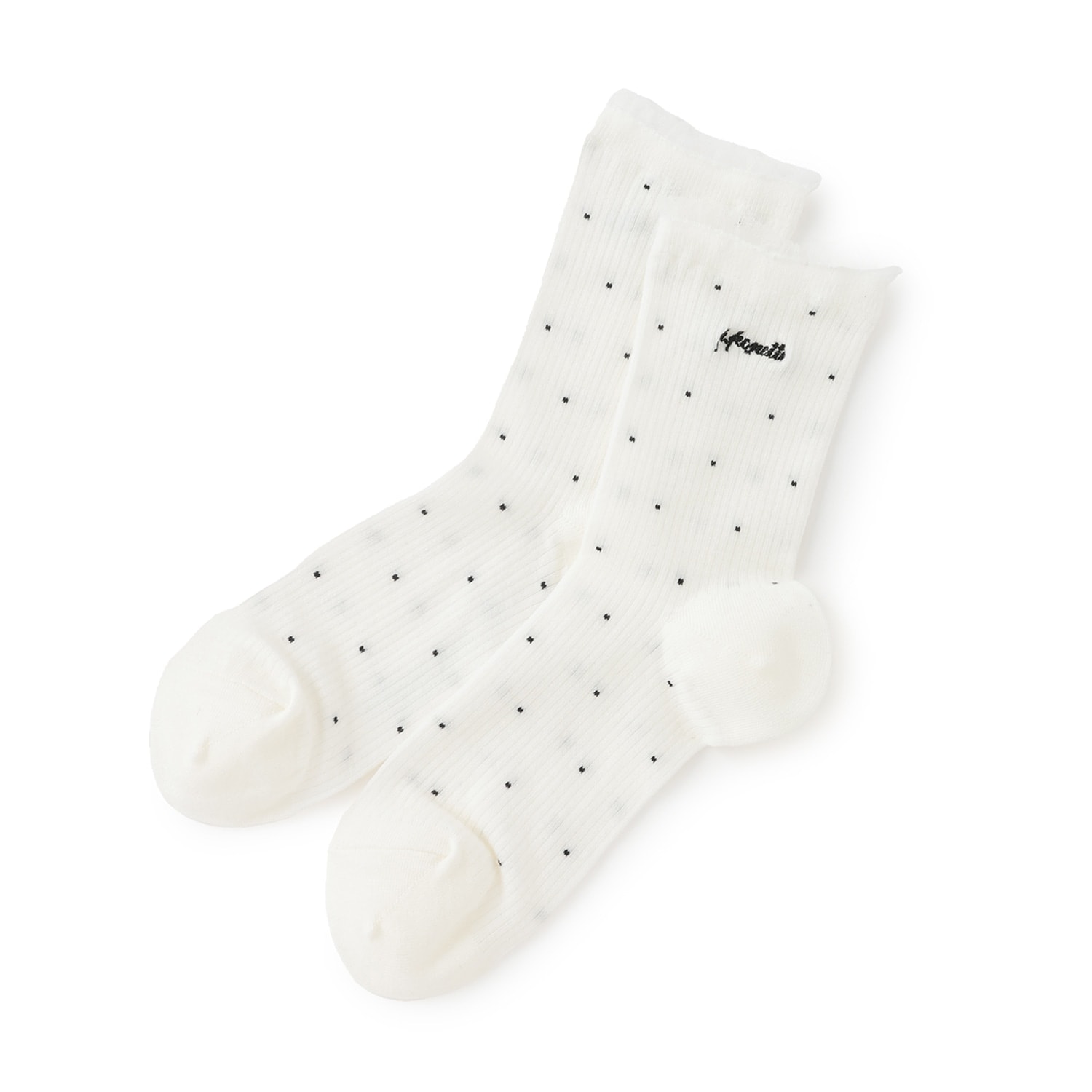 ドット柄クルーソックス