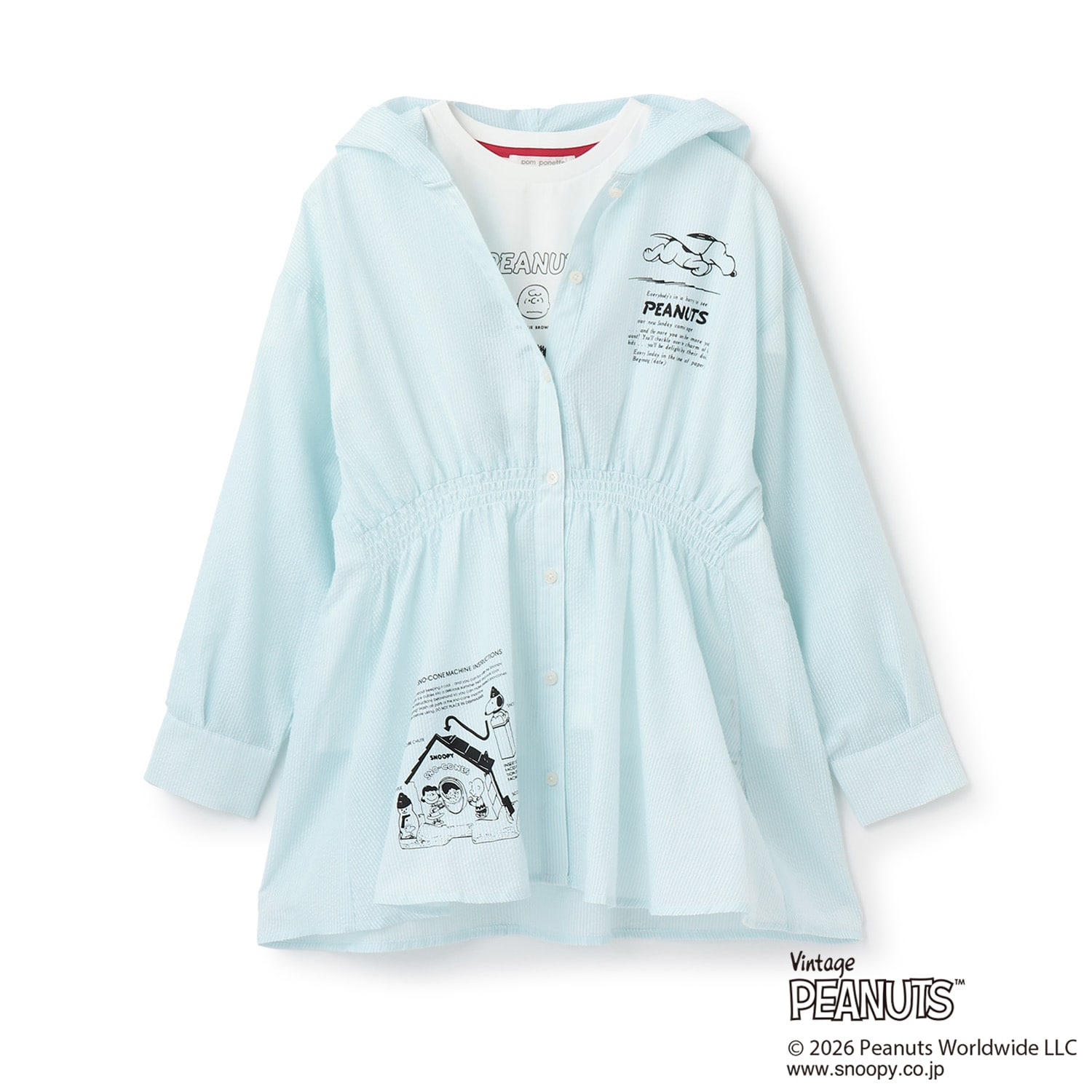 【PEANUTS】フードペプラムシャツ×【接触冷感】Tシャツ