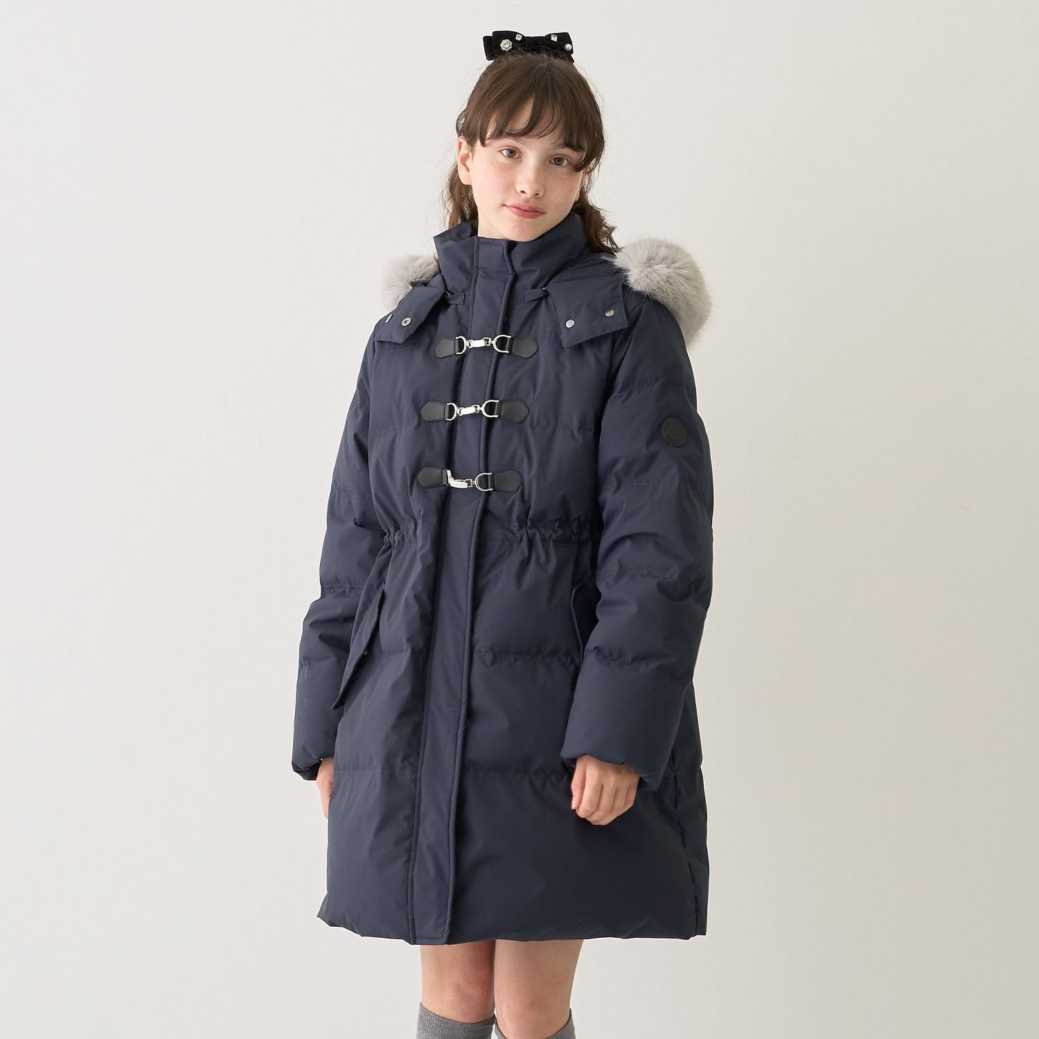 【予約商品】【130cmあり】【撥水・家庭洗濯可】Aラインダウンコート