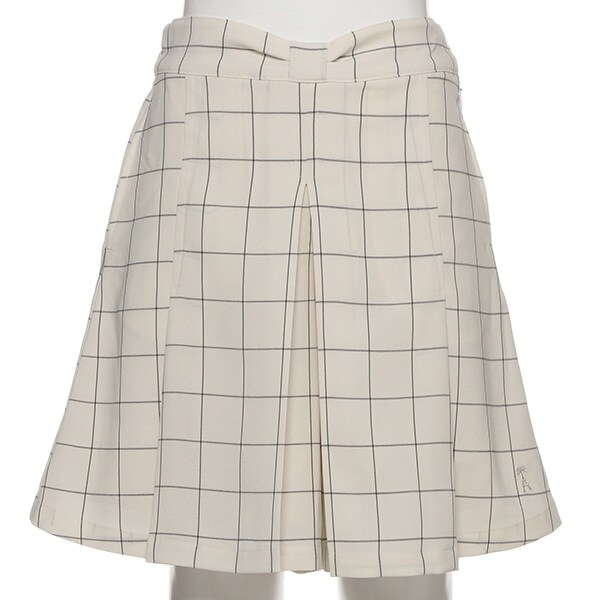 チェックタックキュロットスカート