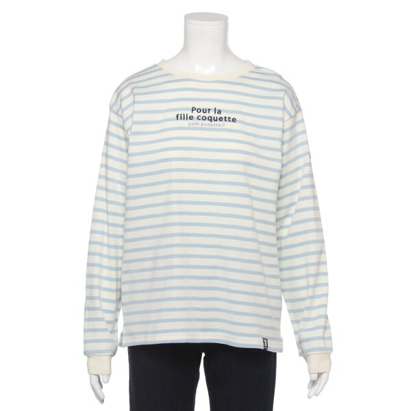 バックロゴプリントTシャツ(S(140) サックス): ジュニア