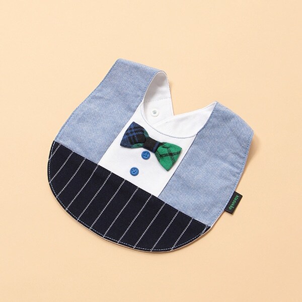 Narumiya Online ナルミヤ オンラインの公式通販サイト蝶ネクタイシャツ風スタイ F ブルー 新生児