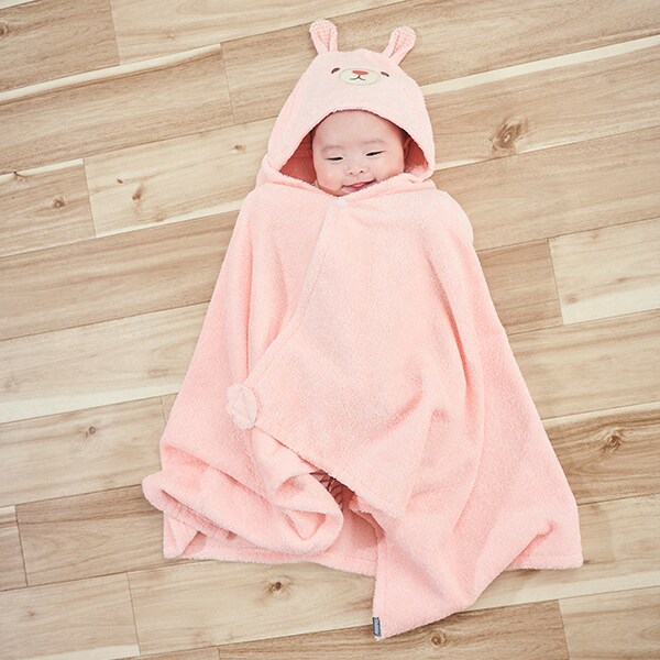 BABY PONCHO(12-24（12～24ヶ月） pink/white): BABY&KIDS | kashwere Japan (カシウエア  ジャパン) 公式サイト