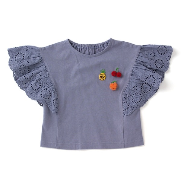 NARUMIYA ONLINE｜ナルミヤ オンラインの公式通販サイトフルーツモチーフフリル袖Tシャツ(90 ピンク): キッズ