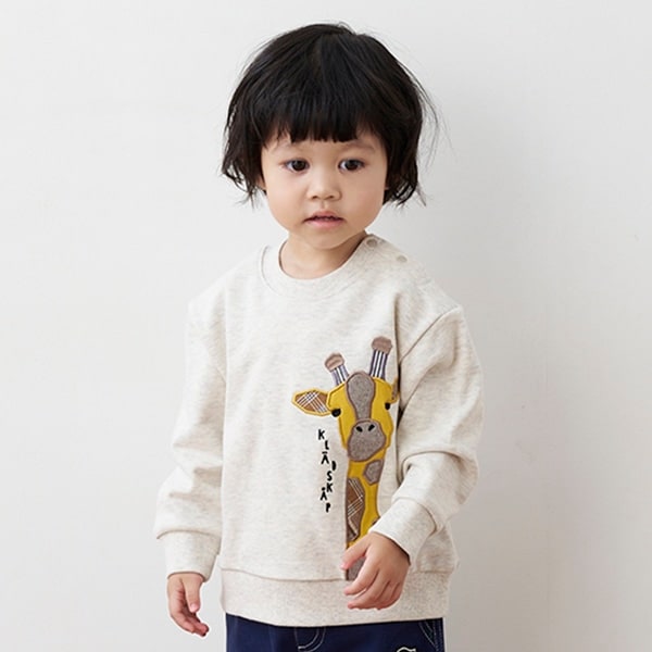 キリンアップリケトレーナー