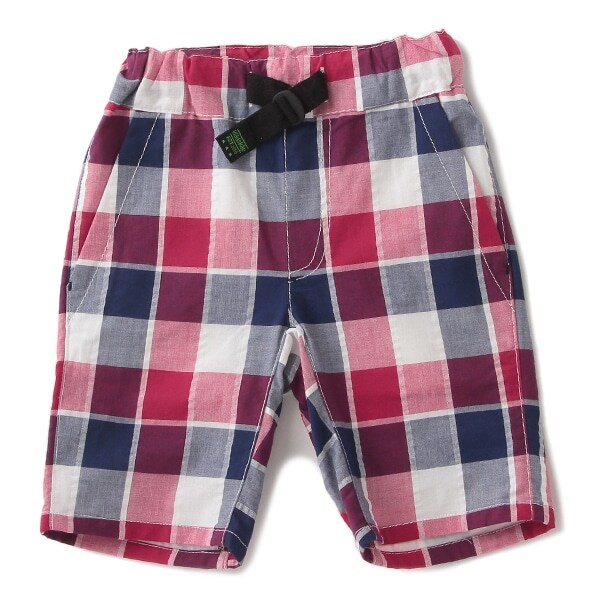 ファミリア 新品ピアノ鍵盤Tシャツ 緑系チェックハーフパンツ 120cm