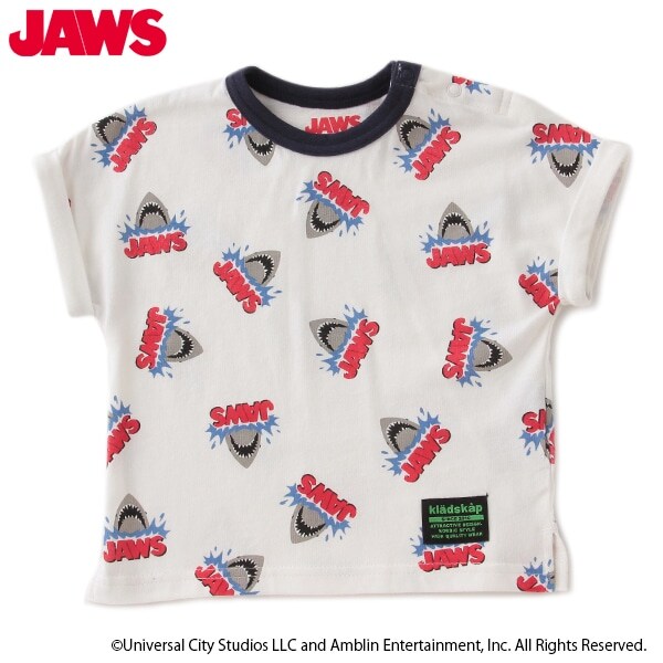 【JAWS】 総柄プリントTシャツ