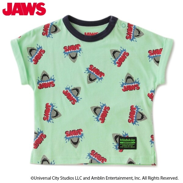 【JAWS】 総柄プリントTシャツ