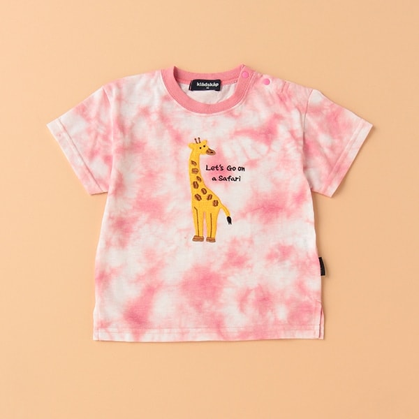 タイダイ動物刺しゅう半袖Tシャツ