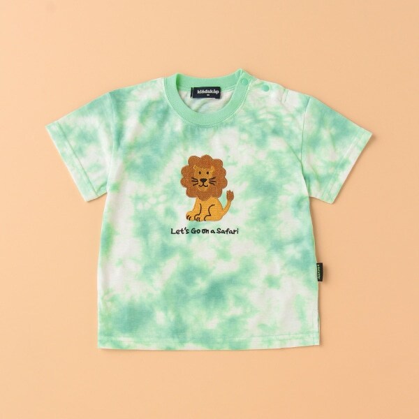 タイダイ動物刺しゅう半袖Tシャツ