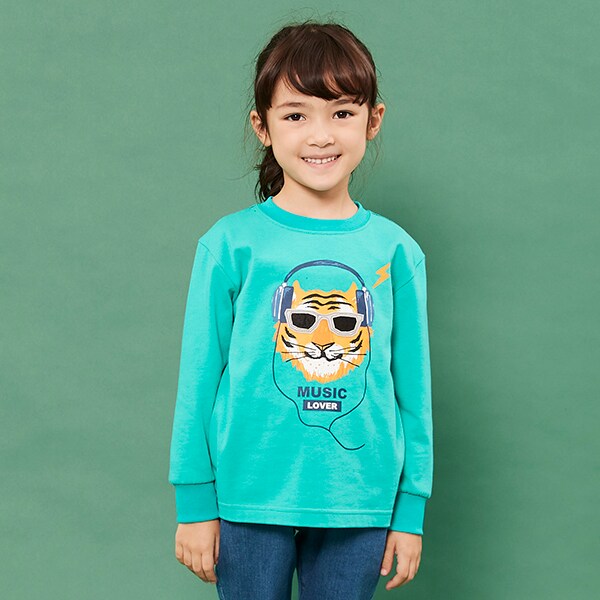 タイガーギミック長袖Tシャツ(80cm オフ ホワイト): キッズ