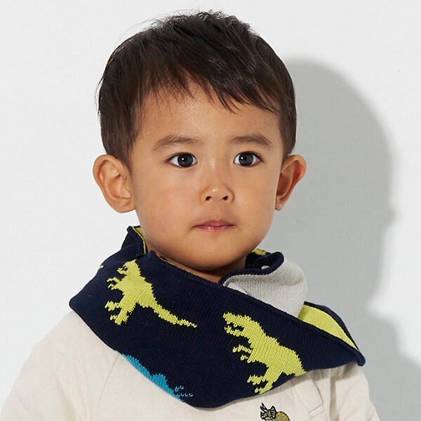 恐竜柄ニットスヌード(F 紺): キッズ - ナルミヤ オンライン公式サイト